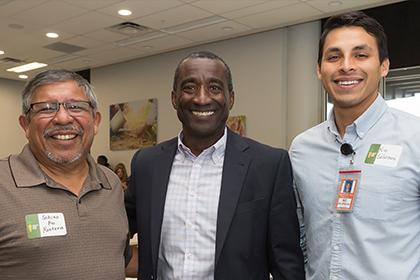 Austin City Council Member Pio Renteria and his aide Nic Solorzano helped serve meals at our Summer Meals That Matter