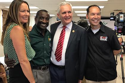 San Antonio Food Bank and Feeding Texas for a press conference with Lloyd Doggett