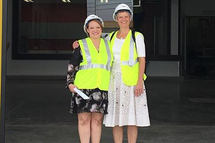 Judge Eckhardt toured the new food bank building