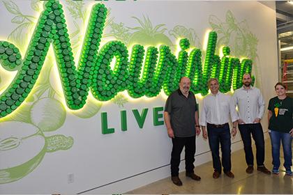 Austin Mayor Steve Adler visited the Central Texas Food Bank for a tour