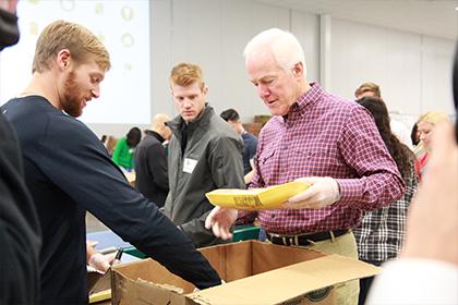 U.S. Senator John Cornyn Volunteering