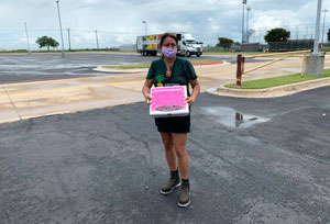 Taco Cabana donation for Food Bank's staff