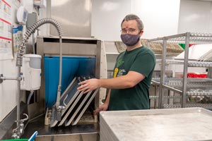 Dylan, kitchen volunteer leader.