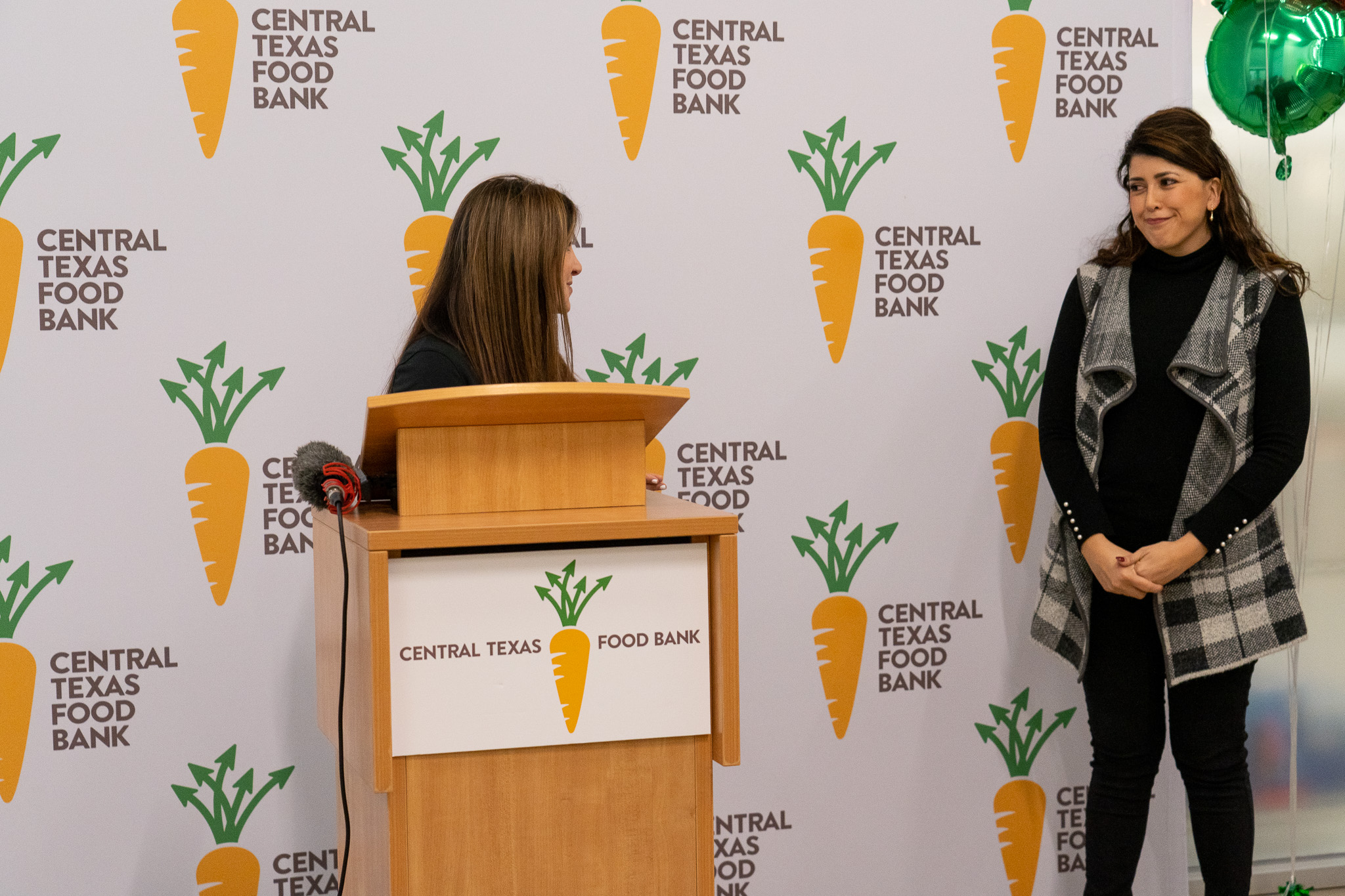 Food Bank CEO Sari Vatske and Coucilwoman Vanessa Fuentes