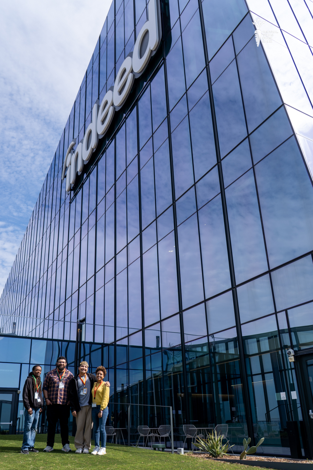CTFB workforce training program students standing outside Indeed building.