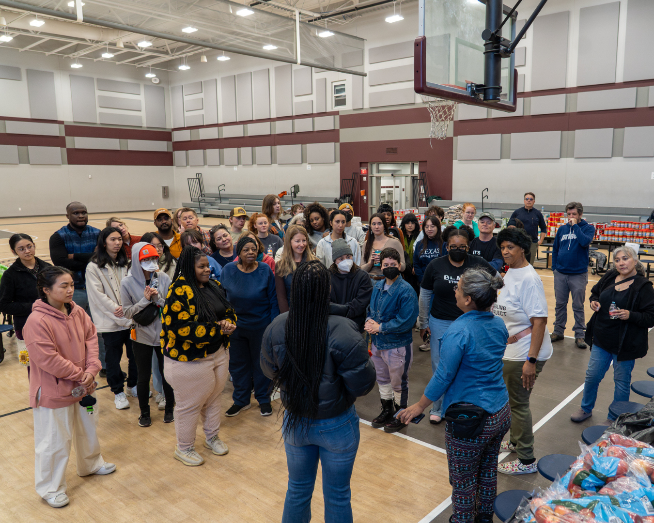 Healing Project volunteers gather before a shift