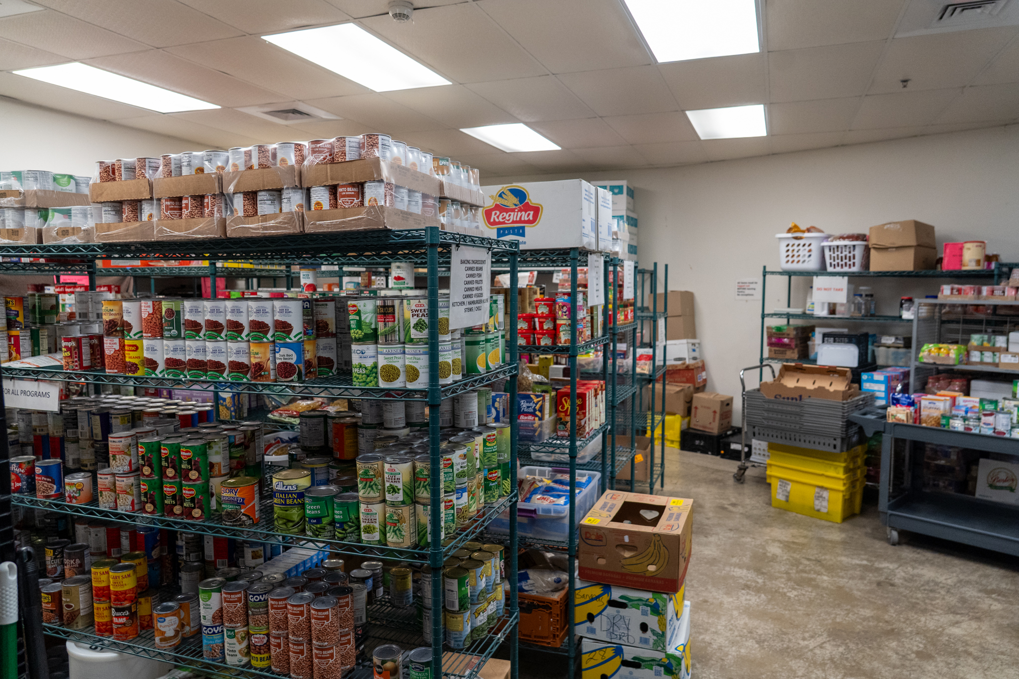 Interior of SAFE Alliance Pantry