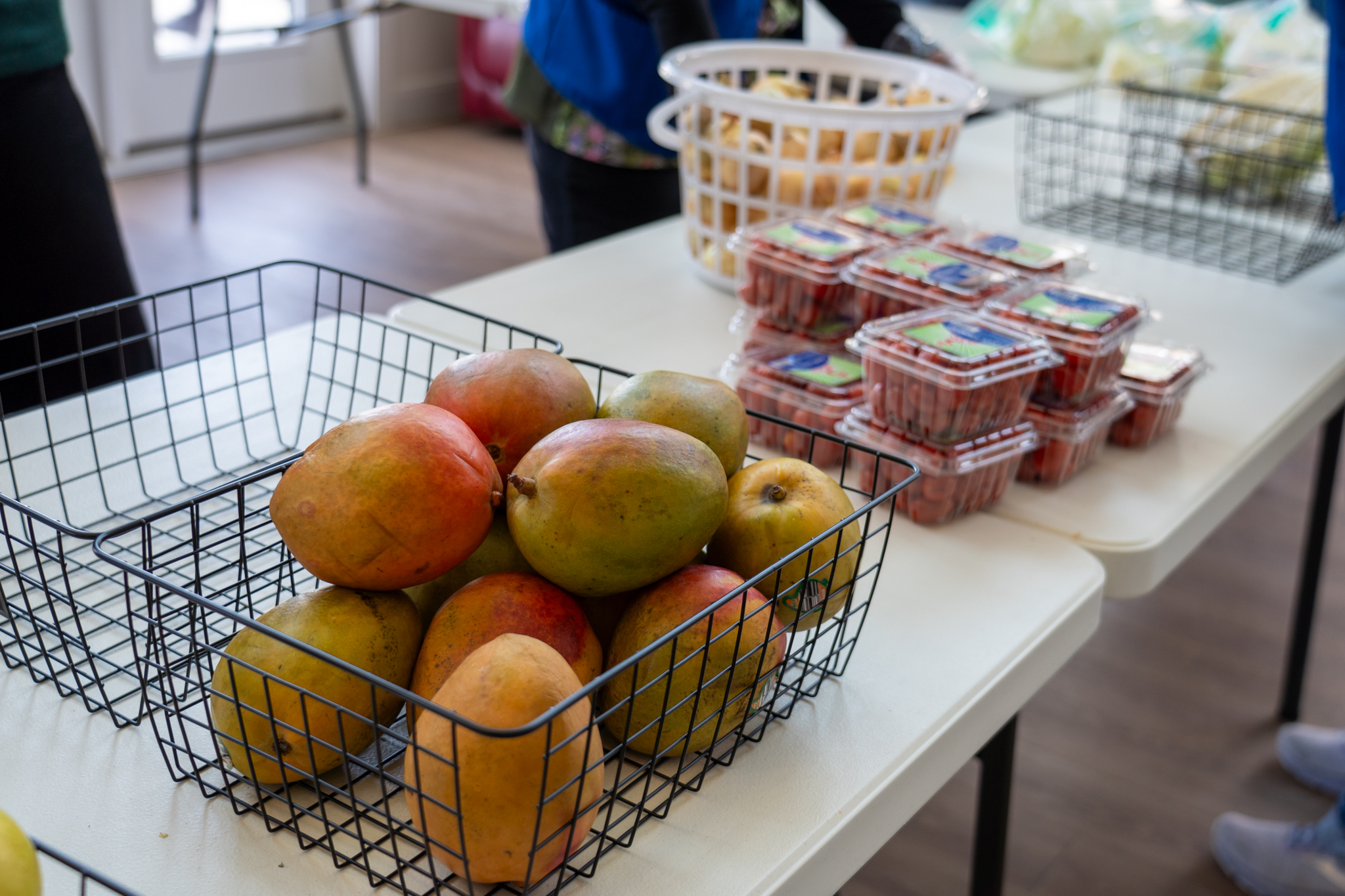 Food display at Golden Harvest Farmers Market in Manor.