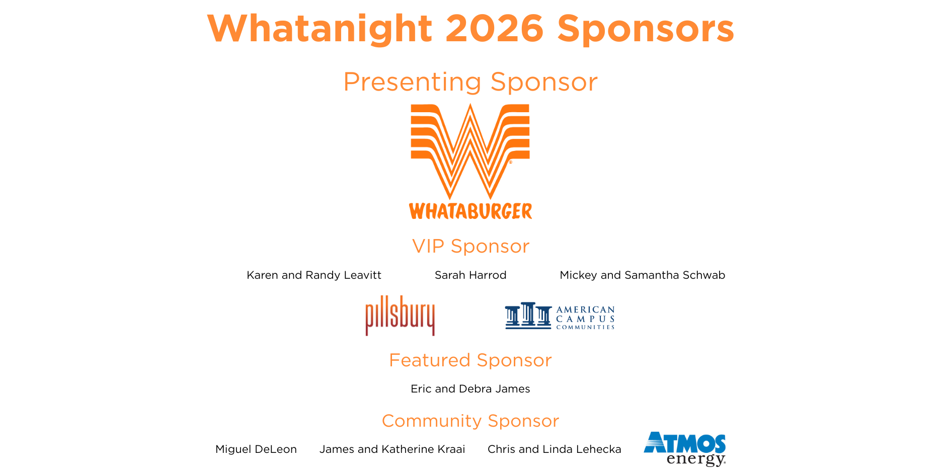 Whatanight 2026 Sponsors
