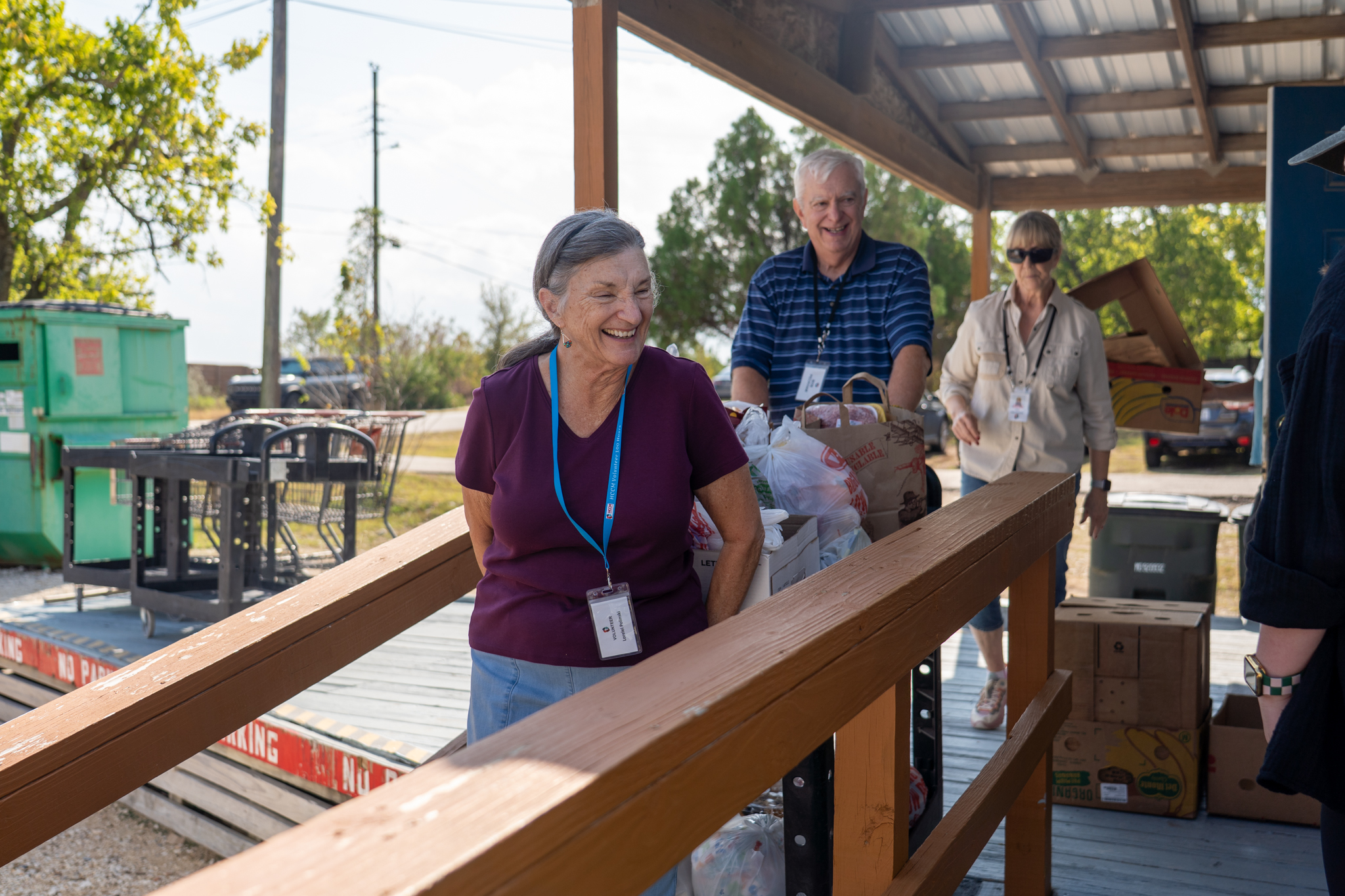 volunteers at Hill Country Community Ministries a CTFB partner agency