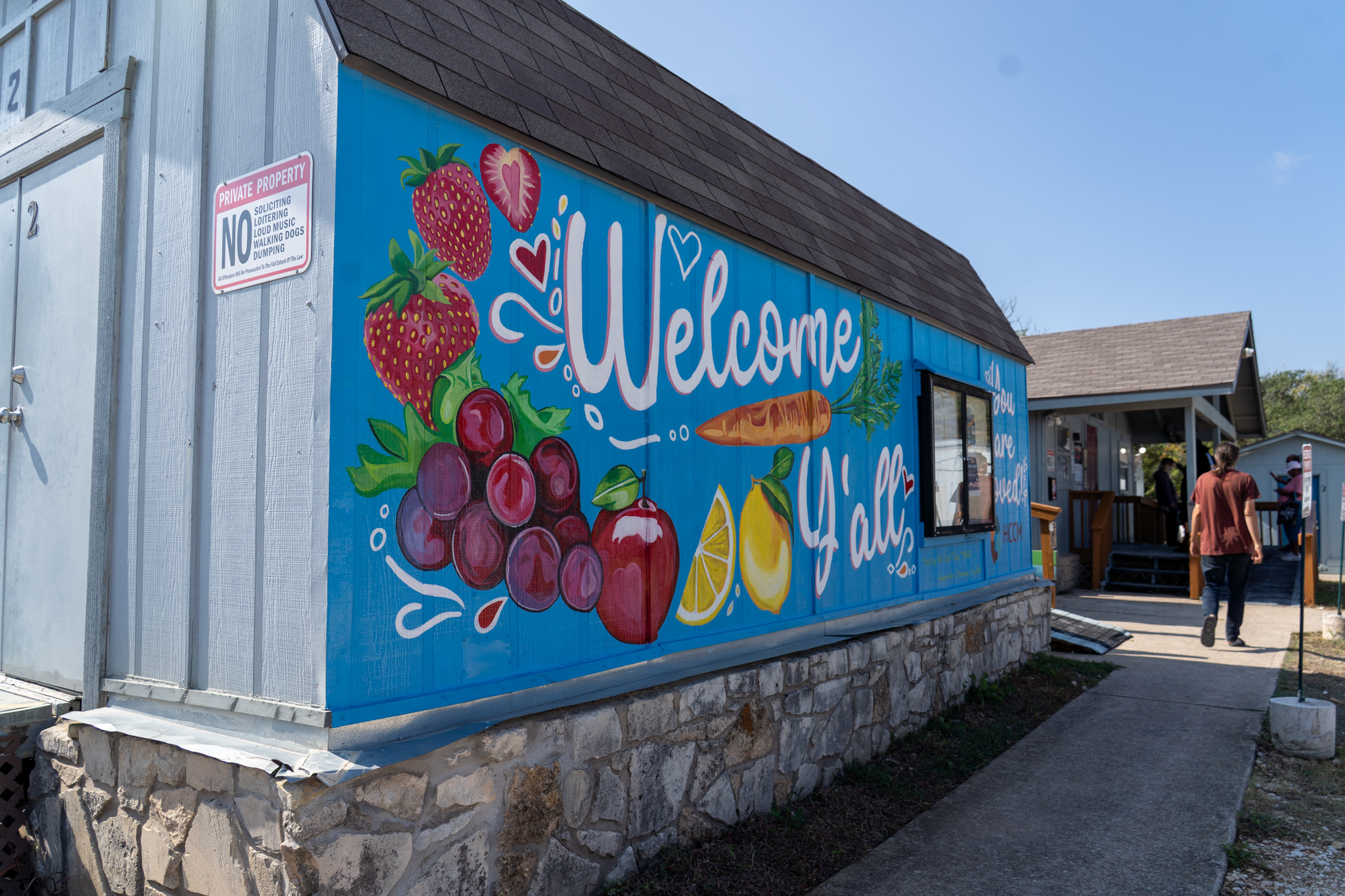 mural at Hill Country Community Ministries a CTFB partner agency