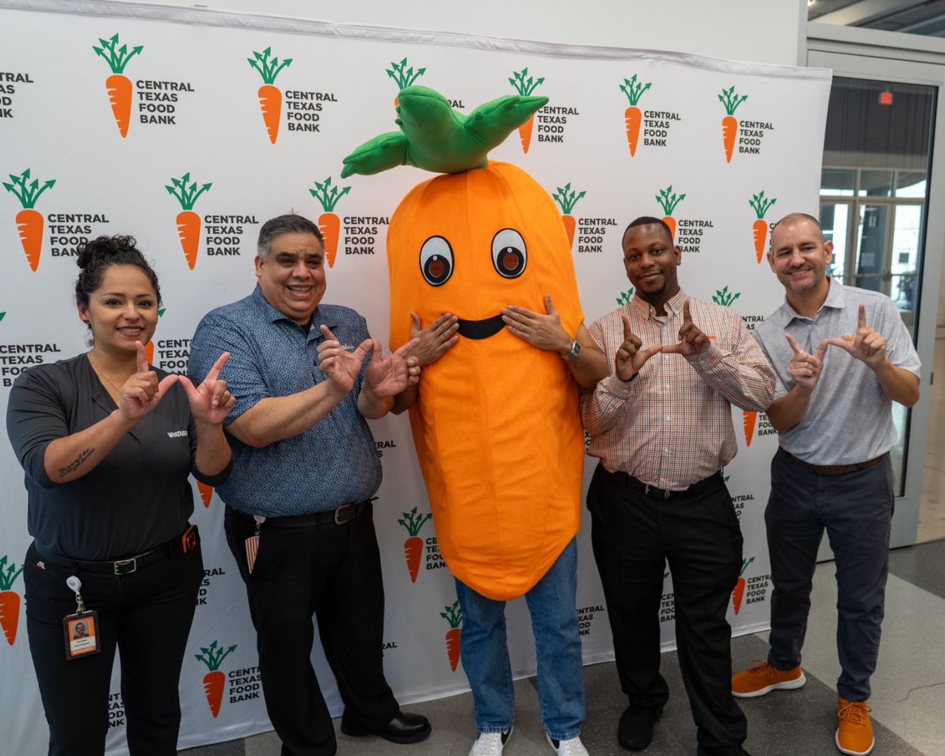Whataburger donates to the food bank.