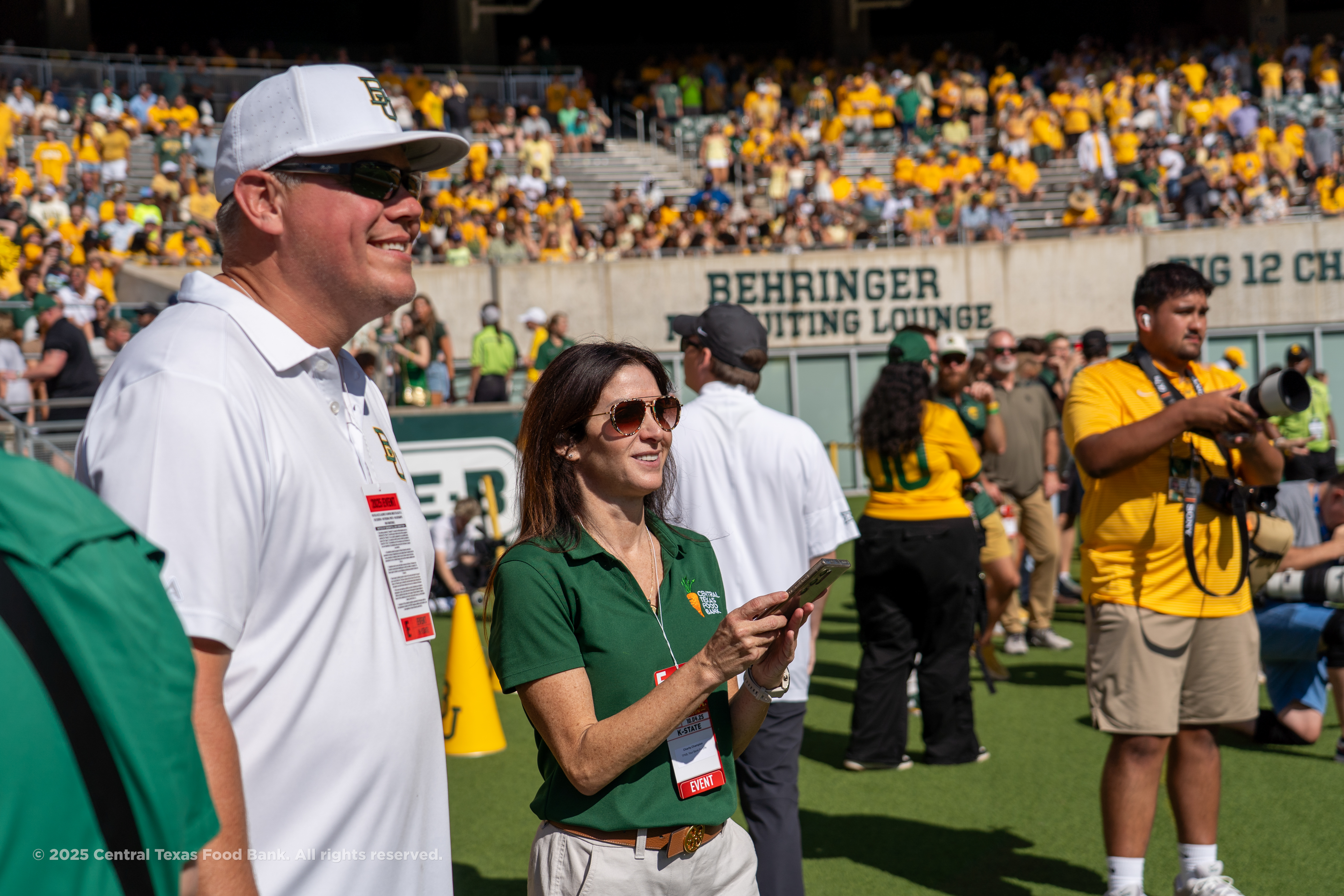 TFNB and CTFB leadership on field at Baylor McLane Stadium