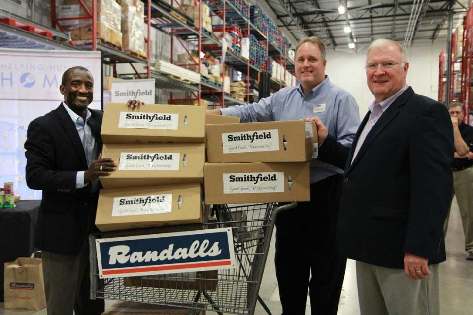 Thank You, Smithfield Foods and Randalls, for your Generous Protein Donation!