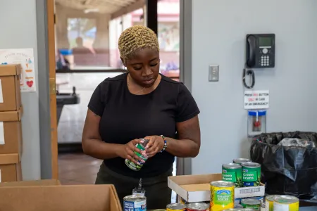 CTFB partner City of Austin sorting donated food