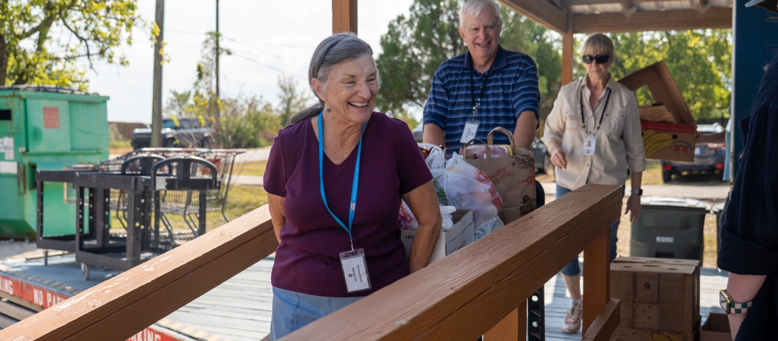 volunteers at Hill Country Community Ministries a CTFB partner agency